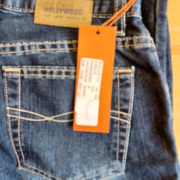 NEW WITH TAGS! Hollywood The Jeans People Size 28 Denim Jeans 4983 - Picture 2 of 8
